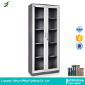 Cheap price 2 door sliding glass storage file office cabinet